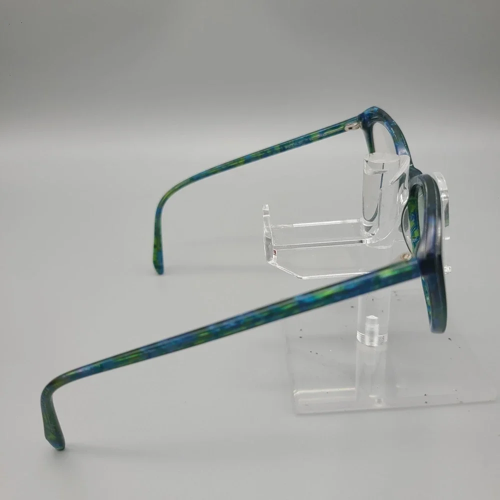 OGI PIE EMLD Blue Green Marble Tortoise Cat Eye Eyeglasses Frames 53-17-145
